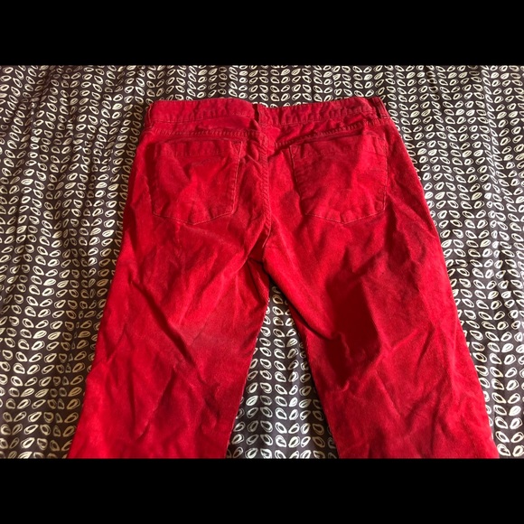 J Crew Red Corduroy Boot Cut Pants - Picture 4 of 4